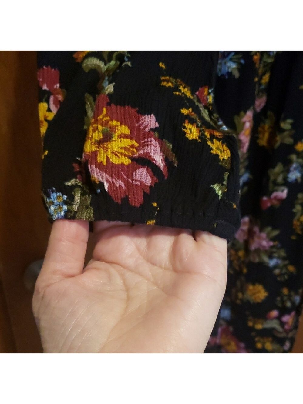 NATURAL LIFE Black Floral Midi Dress - Picture 4 of 13